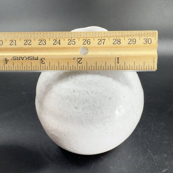 Vintage Hand Made RedWare Pottery Bud Vase Vessel White Glaze Folk Art Decor - Picture 4 of 11